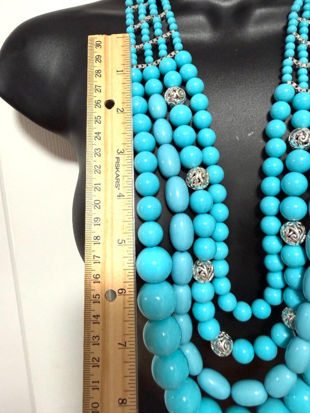 Joan Rivers Blue Beads Statement Necklace - Picture 9 of 16